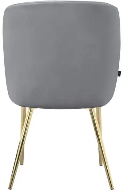 Trina Dining Chair with Chrome Plated Gold Legs, Set of 2