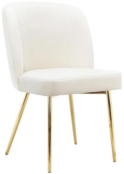 Trina Dining Chair with Chrome Plated Gold Legs, Set of 2