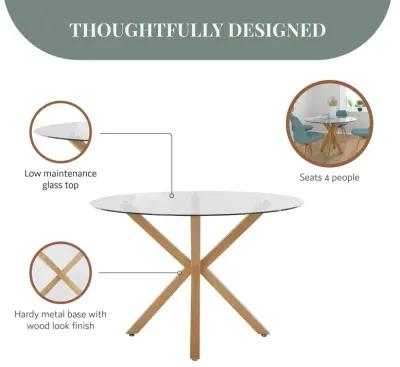 Jumi Round Glass Dining Table