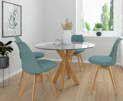 Jumi Round Glass Dining Table