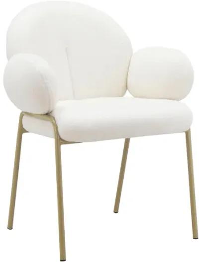 Sanna Dining Chair with Gold Metal Legs, Set of 2