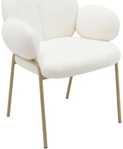 Sanna Dining Chair with Gold Metal Legs, Set of 2