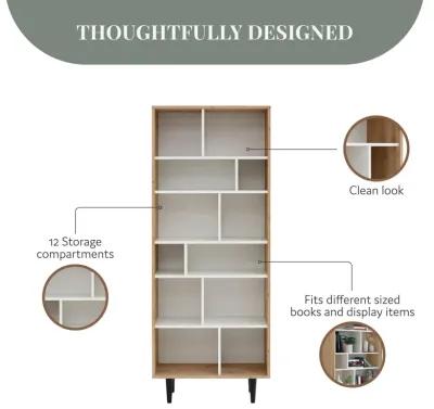 Rakel Modern Bookcase with Many Shelves