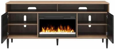 Daphne Fluted Contemporary Electric Fireplace TV Stand for TVs up to 70"