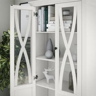 Ellington Tall Accent Cabinet with Glass Doors