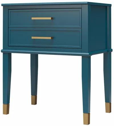 Westerleigh 2 Drawer Nightstand with Gold Accents