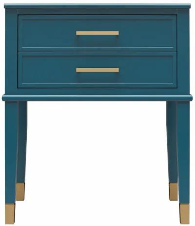 Westerleigh 2 Drawer Nightstand with Gold Accents