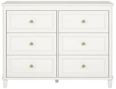 Piper Painted 6 Drawer Dresser with Solid Wood Spindle Feet