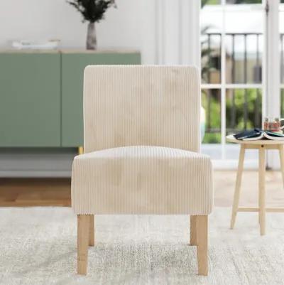 Hazen Armless Upholstered Corduroy Accent Chair