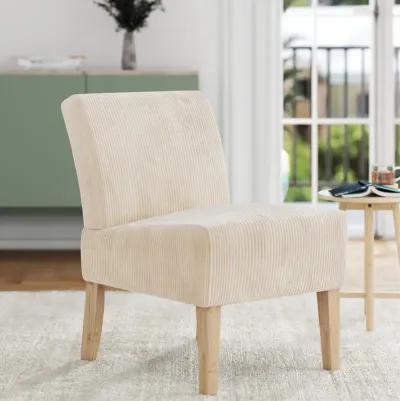 Hazen Armless Upholstered Corduroy Accent Chair