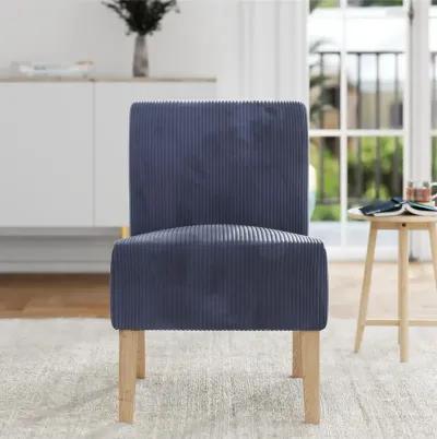 Hazen Armless Upholstered Corduroy Accent Chair