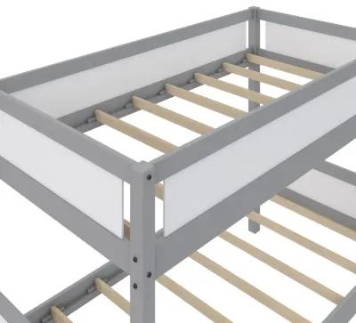 Adrian Twin over Twin Wood Bunk Bed with Integrated Ladder