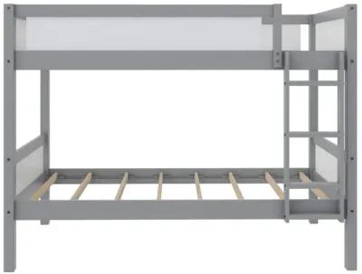 Adrian Twin over Twin Wood Bunk Bed with Integrated Ladder