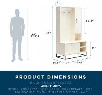 Kelly Hall Tree with Bench and Shoe Storage