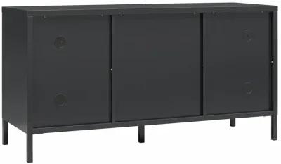 Shadwick Metal TV Stand for TVs up to 50" with Perforated Metal Mesh Accents