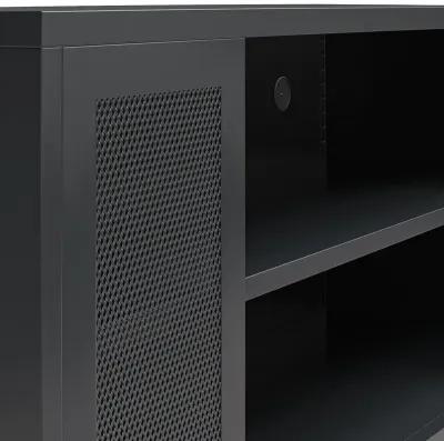 Shadwick Metal TV Stand for TVs up to 50" with Perforated Metal Mesh Accents