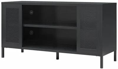 Shadwick Metal TV Stand for TVs up to 50" with Perforated Metal Mesh Accents