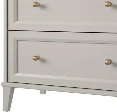 Monticello Wide 6 Drawer Dresser with Gold Accents