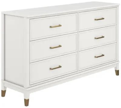 Westerleigh 6 Drawer Dresser with Gold Knobs