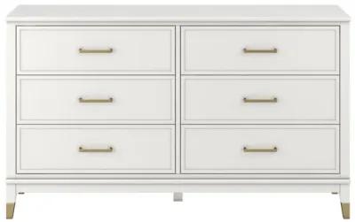 Westerleigh 6 Drawer Dresser with Gold Knobs