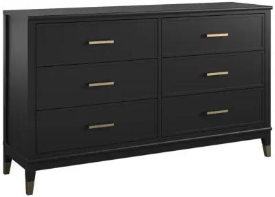 Westerleigh 6 Drawer Dresser with Gold Knobs