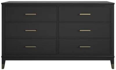 Westerleigh 6 Drawer Dresser with Gold Knobs