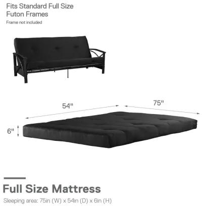 Caden 6 Inch Full Size Poly Filled Futon Mattress