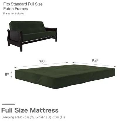 Caden 6 Inch Full Size Poly Filled Futon Mattress