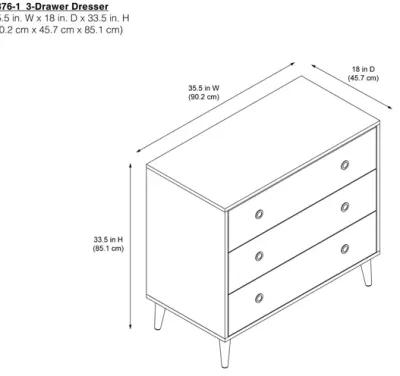 Harper 3-Drawer Storage Dresser