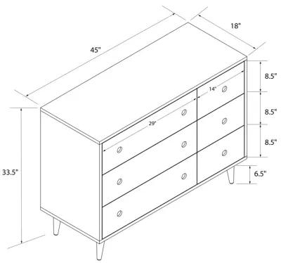 Harper 6-Drawer Storage Dresser