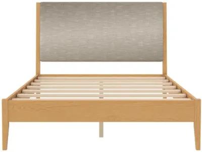 Dacin  Wood and Upholstered Platform Bed