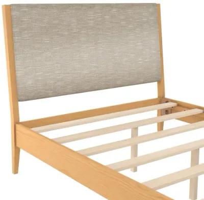 Dacin  Wood and Upholstered Platform Bed