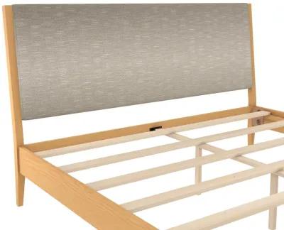 Dacin  Wood and Upholstered Platform Bed