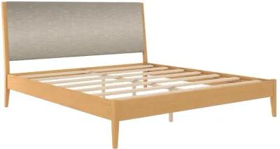 Dacin  Wood and Upholstered Platform Bed