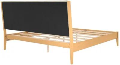 Dacin  Wood and Upholstered Platform Bed