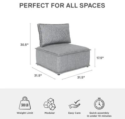 Darcy Armless Chair for Modular Sectional Sofa