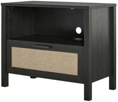 Amberly Rattan 1 Drawer Nightstand