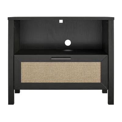 Amberly Rattan 1 Drawer Nightstand