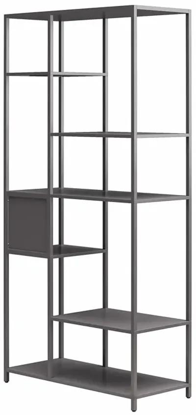 Shadwick Metal Bookcase with Six Variating-Sized Shelves