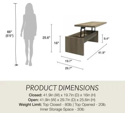 Winston Rectangular Lift Top Coffee Table