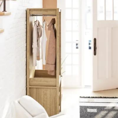 Amberly Wardrobe with Mirror, Clothing Bar and 3 Shelves