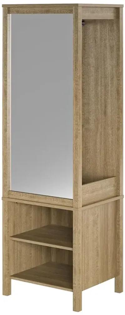 Amberly Wardrobe with Mirror, Clothing Bar and 3 Shelves