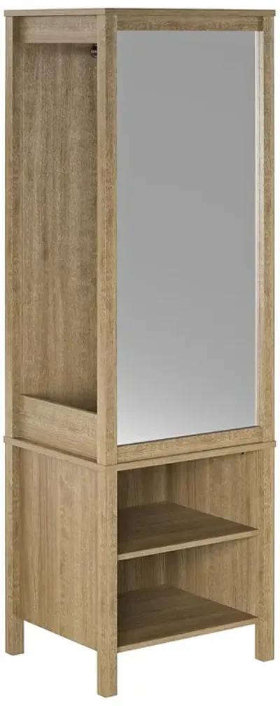 Amberly Wardrobe with Mirror, Clothing Bar and 3 Shelves