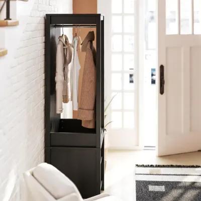 Amberly Wardrobe with Mirror, Clothing Bar and 3 Shelves