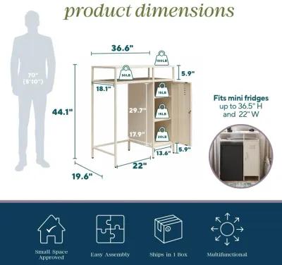 Cache Metal Locker-Style Mini Refrigerator Organizer