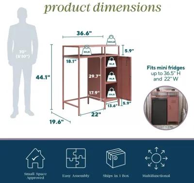 Cache Metal Locker-Style Mini Refrigerator Organizer