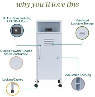 Cache Metal Locker-Style Mobile Storage Cart