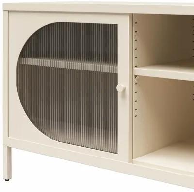 Luna Metal TV Stand with Fluted Glass for 65" TVs