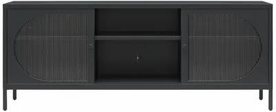 Luna Metal TV Stand with Fluted Glass for 65" TVs