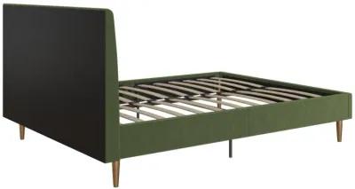 Daphne Velvet Upholstered Bed with Channel Tufted Headboard